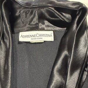Adrienne Christina Glossy Black Bodysuit